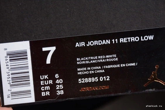 Bred Low 11  528895-012 Retro Jordan 528895-012 0803